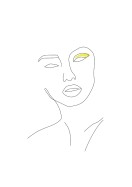 Abstract Face With Yellow Eyeshadow | Erstellen Sie Ihr eigenes Plakat