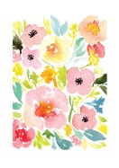 Flowers Watercolor Art | Erstellen Sie Ihr eigenes Plakat