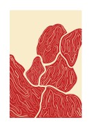 Red And Beige Shapes | Erstellen Sie Ihr eigenes Plakat