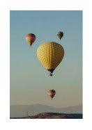 Hot Air Balloons In Blue Sky | Erstellen Sie Ihr eigenes Plakat