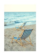 Beach Chairs By The Ocean | Erstellen Sie Ihr eigenes Plakat