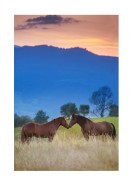 Horses In Mountain Landscape | Erstellen Sie Ihr eigenes Plakat