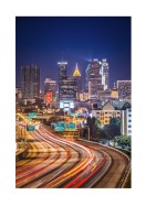 Atlanta Skyline At Night | Erstellen Sie Ihr eigenes Plakat