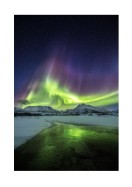 Northern Lights Over Mountains | Erstellen Sie Ihr eigenes Plakat