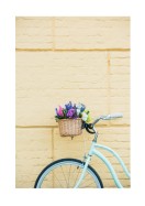 Bicycle With Flowers In Basket | Erstellen Sie Ihr eigenes Plakat