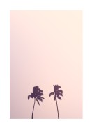 Palm Tree Silhouettes Against Pink Sky | Erstellen Sie Ihr eigenes Plakat